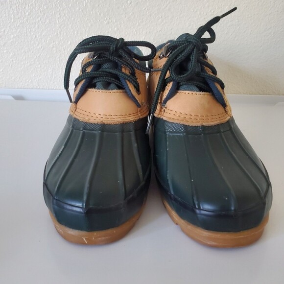 Lands End Duck Boots Womens 519251 Ankle Leather Flannel Lined Black Siz… - Picture 2 of 12